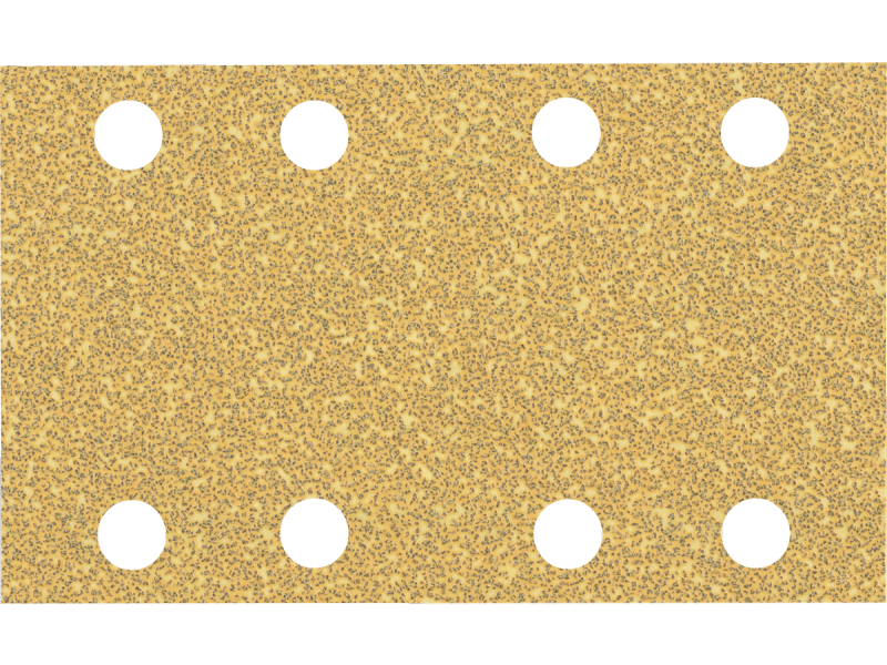 Brusni papir EXPERT Bosch z 8 luknjami za vibracijske brusilnike, Dimenzije: 80x133mm, Zrnatost: 40, 2608900877